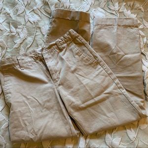 BOYS KHAKI STULE UNIFORM STRAIGHT PANTS